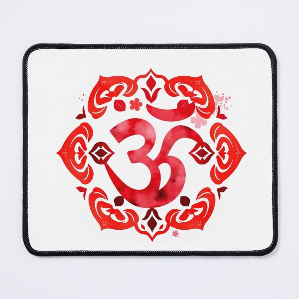 Item preview, Ornamental Om Symbol Watercolor - Modern Graphic A designed and sold by QuirkThreadsCo.