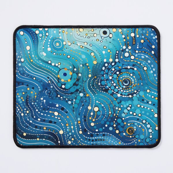 Item preview, Aboriginal Inspired Dot Art - With Sea Ocean Waves designed and sold by GrinGalore.
