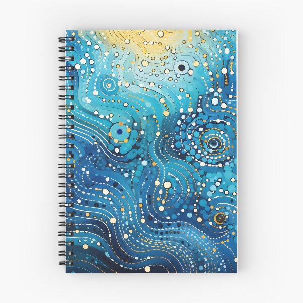 Item preview, Aboriginal Inspired Dot Art - With Sea Ocean Waves designed and sold by GrinGalore.