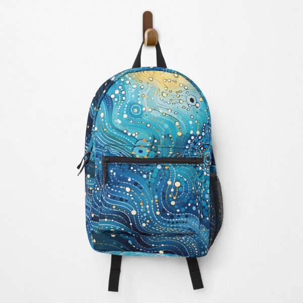 Item preview, Aboriginal Inspired Dot Art - With Sea Ocean Waves designed and sold by GrinGalore.