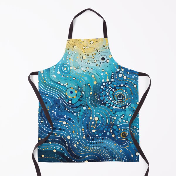 Item preview, Aboriginal Inspired Dot Art - With Sea Ocean Waves designed and sold by GrinGalore.