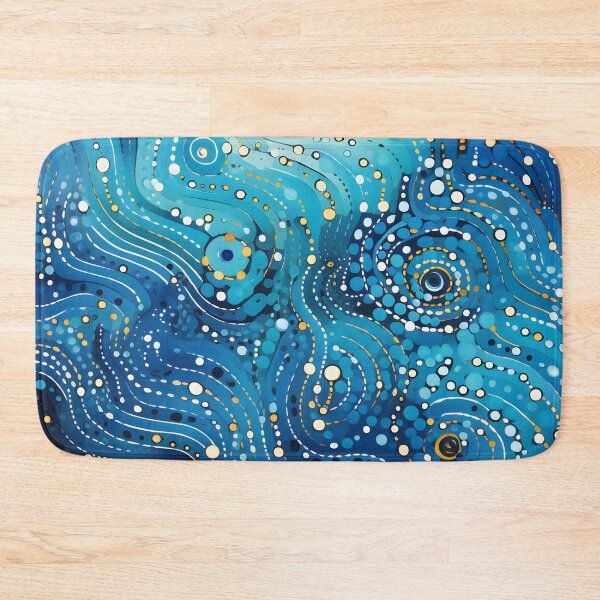 Item preview, Aboriginal Inspired Dot Art - With Sea Ocean Waves designed and sold by GrinGalore.