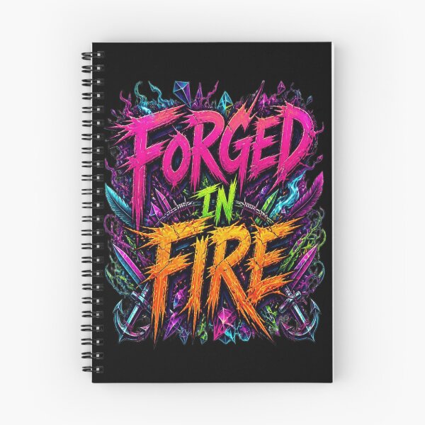 Item preview, Forged In Fire Cyberpunk Neon Graffiti Hardcore Gym T-Shirt designed and sold by weeomano.