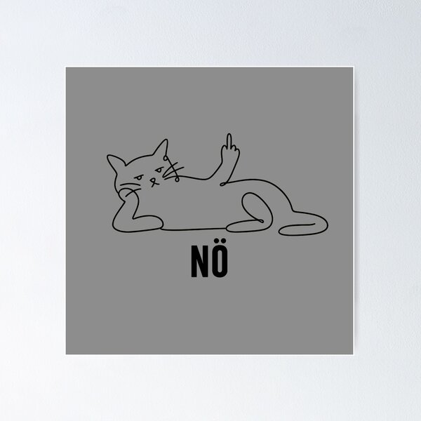 Item preview, No Cat Funny Minimal Line Art Shirt Sarcastic Cat Lover Gift Cute Cat Tee Funny Cat Owner Shirt designed and sold by Moonveil_Studio.