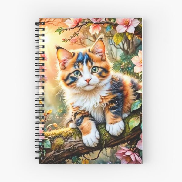 Item preview, Kitten outdoor floral Graphic Design designed and sold by INKRebelGraphic.