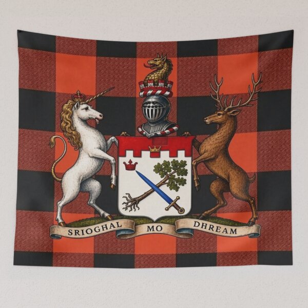 Item preview, MacGregor Arms and Ancient Rob Roy Tartan designed and sold by Kirrindy Designs.