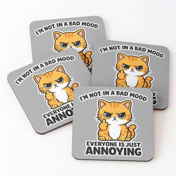 Item preview, Im Not In A Bad Mood Everyone Is Just Annoying Cat Funny Sarcastic Cat Lover Gift Relatable Tee designed and sold by Moonveil_Studio.