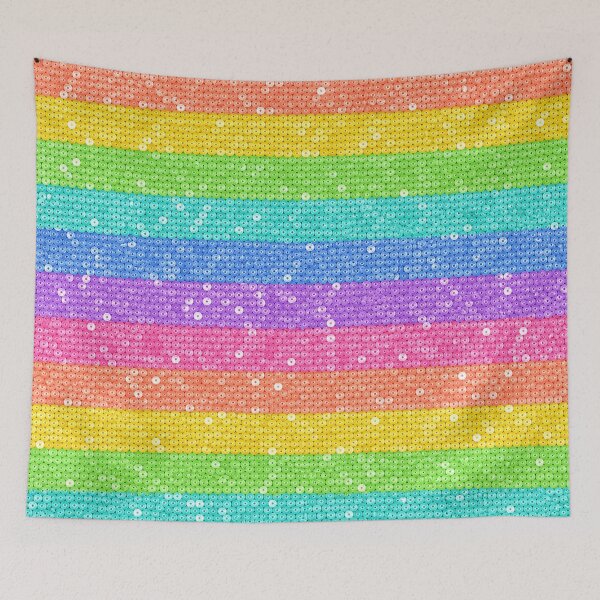 Item preview, Pastel sequins striped pattern  designed and sold by Roxburylane.