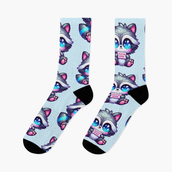Item preview, Cute Vacation Mode Raccoon, Kawaii Summer Design designed and sold by SweetLilith.