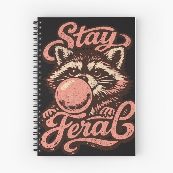 Item preview, Stay Feral Retro Bubblegum Raccoon designed and sold by AwesomeBeyondLimits.