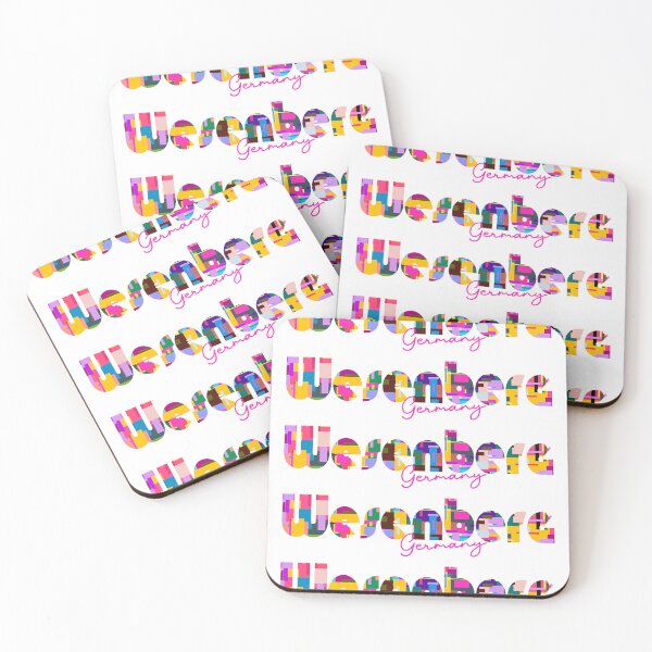 Item preview, Wesenberg, Germany, Vibrant Abstract City Typography Art designed and sold by Wanderful-roads.