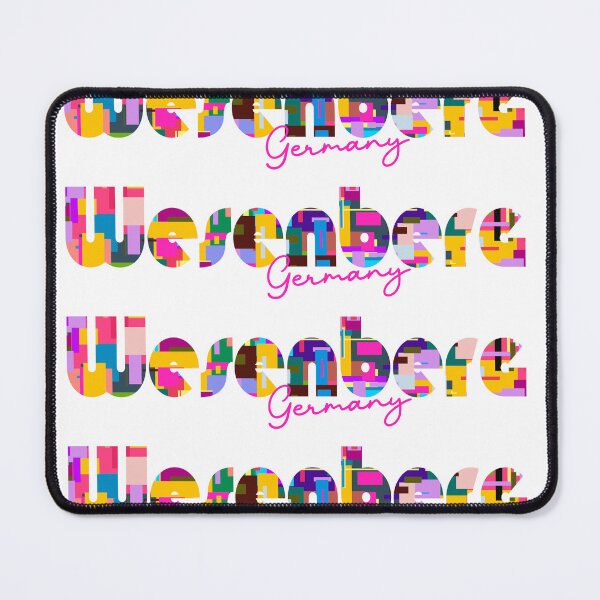 Item preview, Wesenberg, Germany, Vibrant Abstract City Typography Art designed and sold by Wanderful-roads.
