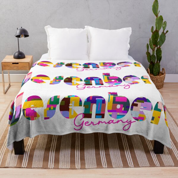 Item preview, Wesenberg, Germany, Vibrant Abstract City Typography Art designed and sold by Wanderful-roads.