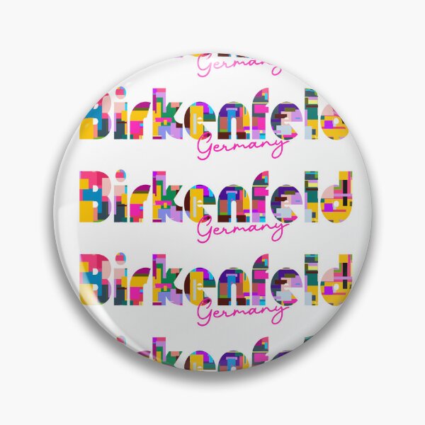 Item preview, Birkenfeld, Germany, Vibrant Abstract City Typography Art designed and sold by Wanderful-roads.