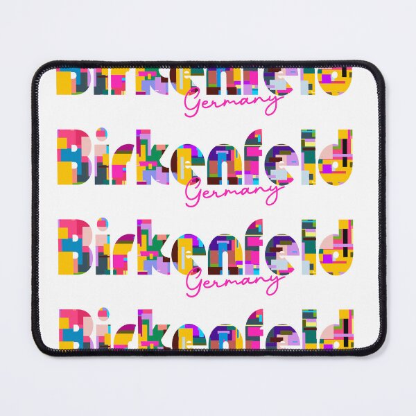 Item preview, Birkenfeld, Germany, Vibrant Abstract City Typography Art designed and sold by Wanderful-roads.