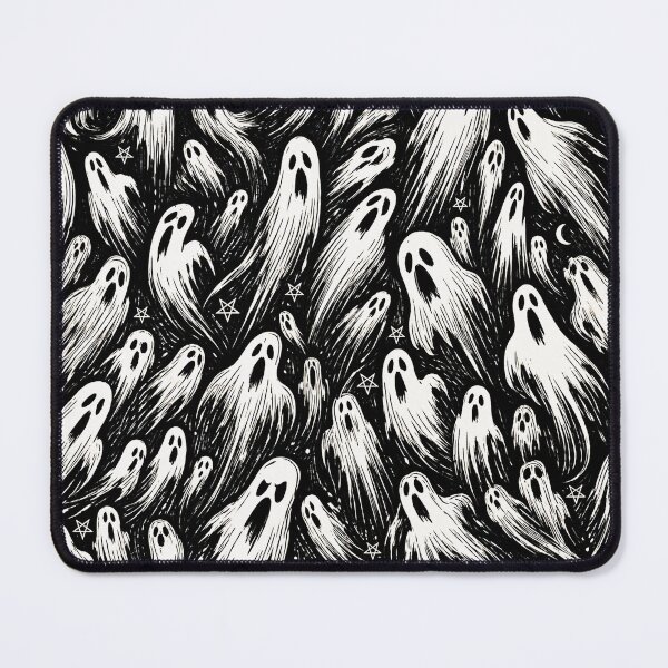 Item preview, Cartoon Witchy Halloween Ghosts and Pentagrams Pattern designed and sold by BeJolley.