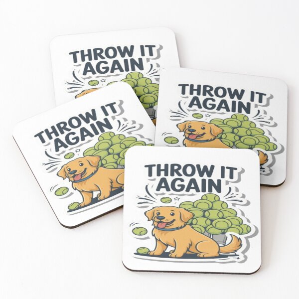 Item preview, Throw It Again Funny Golden Retriever Fetch Obsession Design designed and sold by ClaussShop.