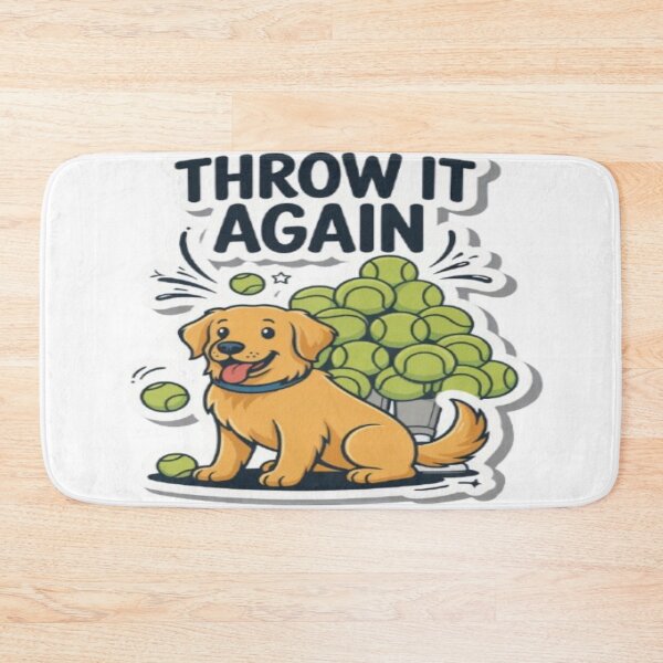 Item preview, Throw It Again Funny Golden Retriever Fetch Obsession Design designed and sold by ClaussShop.