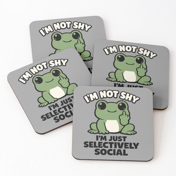 Item preview, Im Not Shy Im Just Selectively Social Frog Funny Shirt Sarcastic Introvert Gift Frog Lover Tee Relatable Humor Shirt designed and sold by Moss & Mellow.