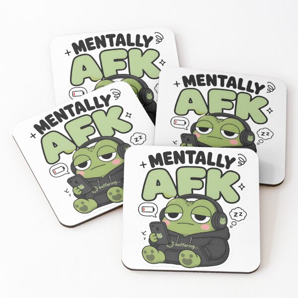 Item preview, "Mentally AFK Frog – Cute Kawaii Meme Sticker" designed and sold by Dutta Creation .