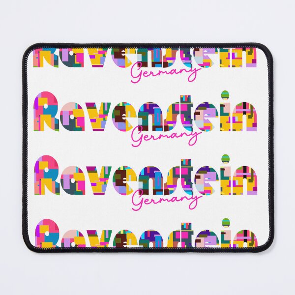 Item preview, Ravenstein, Germany, Vibrant Abstract City Typography Art designed and sold by Wanderful-roads.
