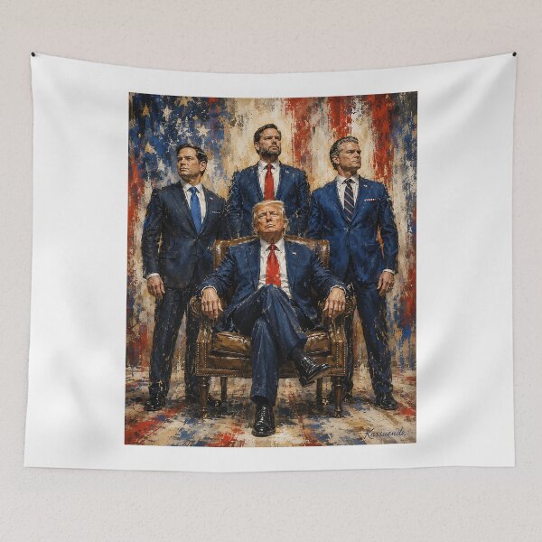 Item preview, Stars, Stripes and Power | Abstract Political Portrait designed and sold by ArtistrySky.