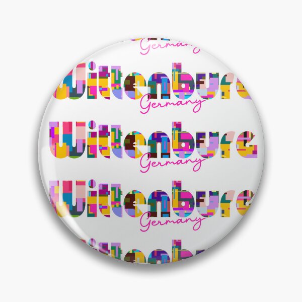 Item preview, Wittenburg, Germany, Vibrant Abstract City Typography Art designed and sold by Wanderful-roads.
