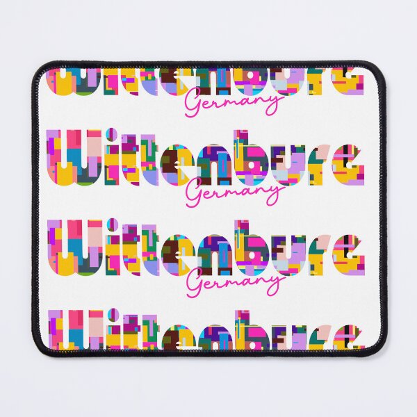 Item preview, Wittenburg, Germany, Vibrant Abstract City Typography Art designed and sold by Wanderful-roads.