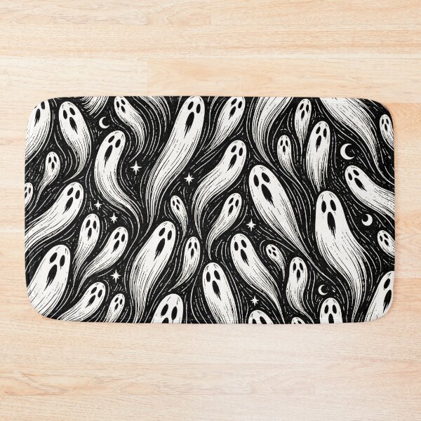 Item preview, Cute Cartoon Halloween Ghosts at Night Pattern designed and sold by BeJolley.