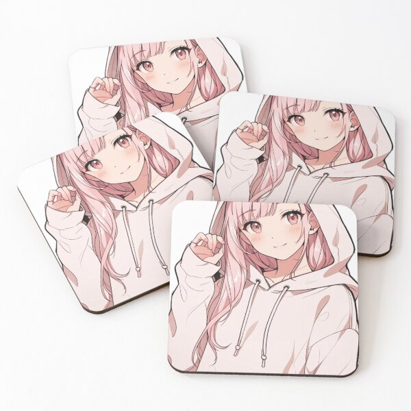 Item preview, Pink Pastel Kawaii Anime Girl Hoodie Aesthetic designed and sold by AnimDream .