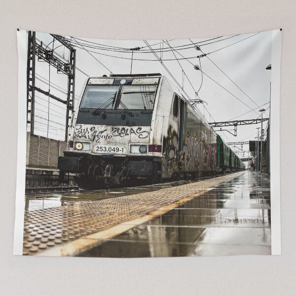 Item preview, Electric Freight Locomotive in the Rain designed and sold by frikitren.