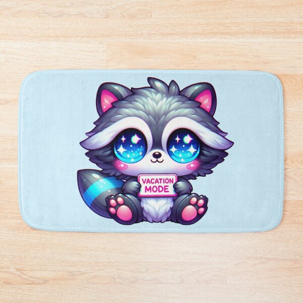 Item preview, Cute Vacation Mode Raccoon, Kawaii Summer Design designed and sold by SweetLilith.