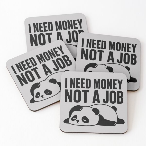 Item preview, I Need Money Not A Job Panda Funny Shirt Work Humor Gift Lazy Panda Tee Relatable Burnout Shirt designed and sold by Gremlin Hours.