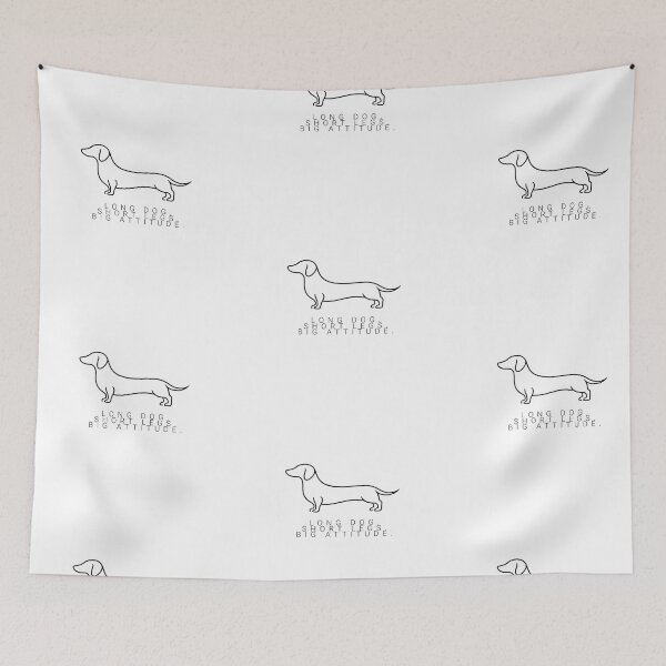 Item preview, Minimalist Dachshund Long Dog Short Legs Witty Line Art designed and sold by tineldesign.