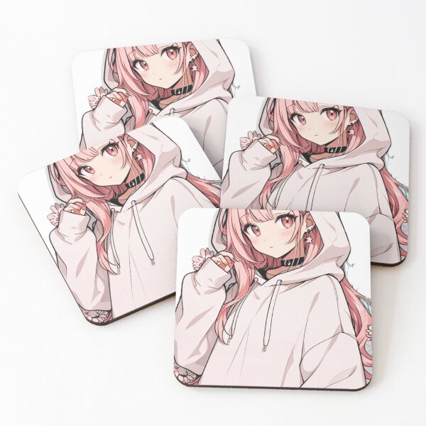Item preview, Soft Pastel Anime Girl Cherry Blossom Kawaii Print designed and sold by AnimDream .