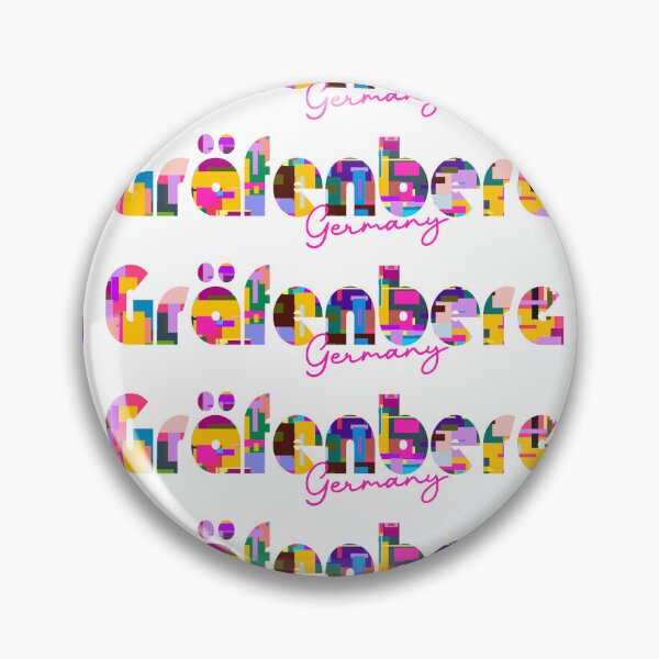 Item preview, Gräfenberg, Germany, Vibrant Abstract City Typography Art designed and sold by Wanderful-roads.