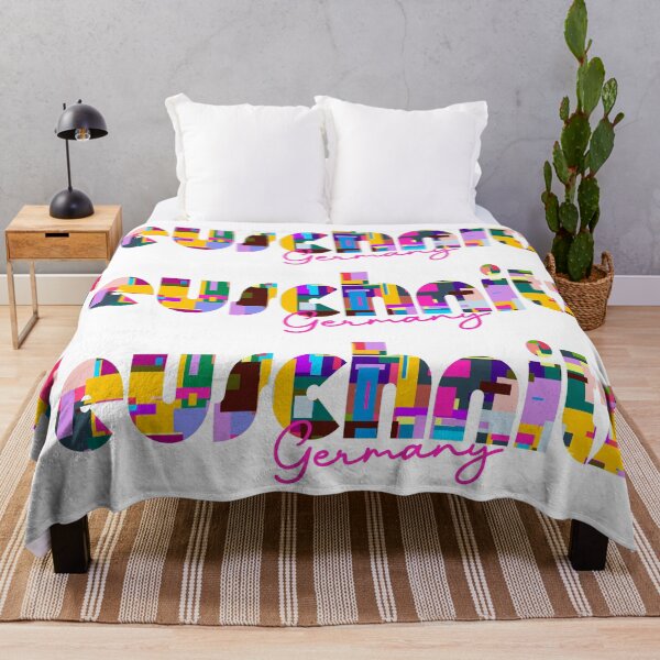 Item preview, Teuschnitz, Germany, Vibrant Abstract City Typography Art designed and sold by Wanderful-roads.