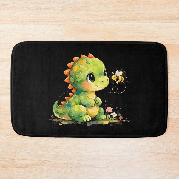 Item preview, Watercolor Dinosaur with Bee: Cute Dino designed and sold by Pineapple-Tree.