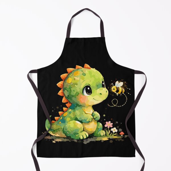 Item preview, Watercolor Dinosaur with Bee: Cute Dino designed and sold by Pineapple-Tree.