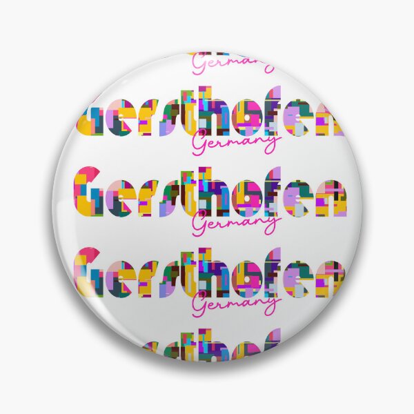 Item preview, Gersthofen, Germany, Vibrant Abstract City Typography Art designed and sold by Wanderful-roads.