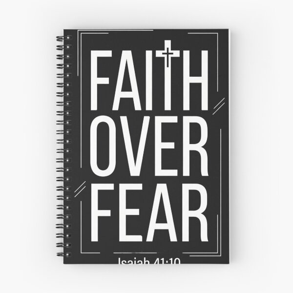 Item preview, Faith Over Fear Minimalist Christian T-Shirt designed and sold by LumyFlow.