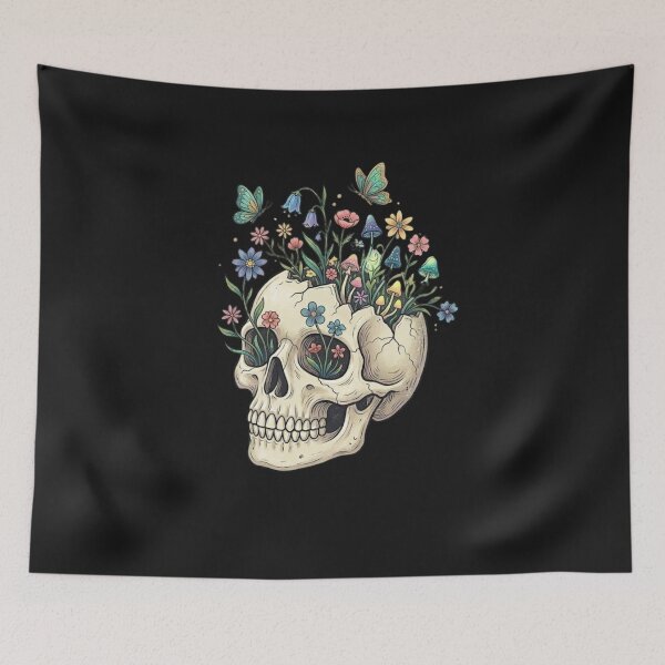 Item preview,  Floral Skull Witchy Botanical Gothic Vintry Off designed and sold by VintryOff.