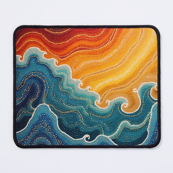 Item preview, Aboriginal Inspired Dot Art - With Furious Waves designed and sold by GrinGalore.