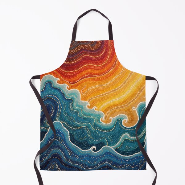 Item preview, Aboriginal Inspired Dot Art - With Furious Waves designed and sold by GrinGalore.