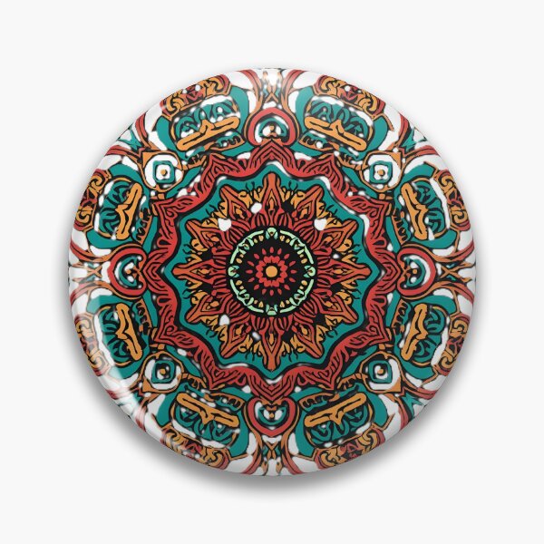 Item preview, Indian Mandala Art Sticker | Colorful Sacred Geometry Boho Design designed and sold by dreamz-world.
