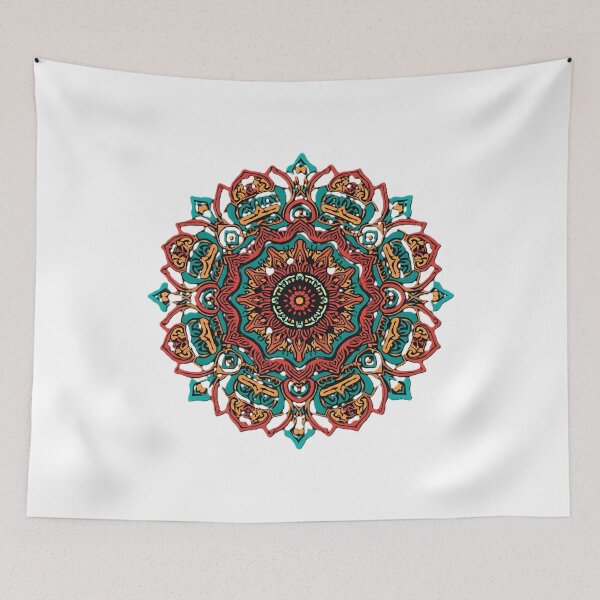 Item preview, Indian Mandala Art Sticker | Colorful Sacred Geometry Boho Design designed and sold by dreamz-world.