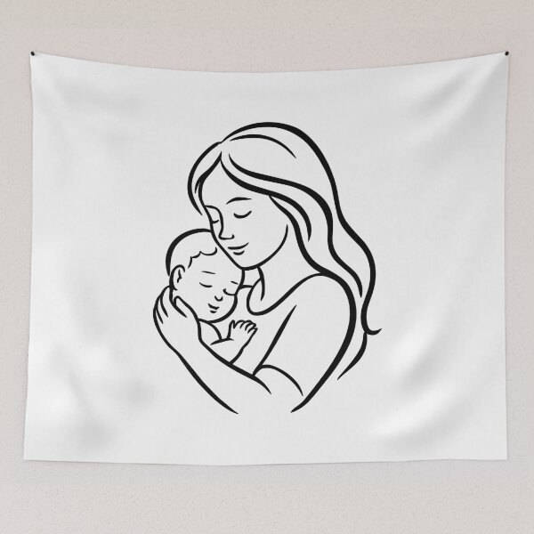 Item preview, Mother holding child – Loving Mama Design designed and sold by Pineapple-Tree.