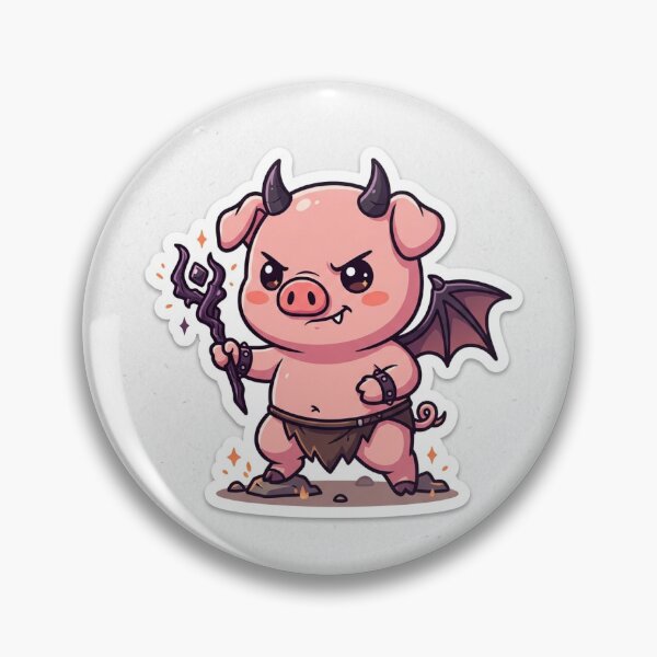 Item preview, Chibi Demon Pig Anime Kawaii Sticker designed and sold by uegi.