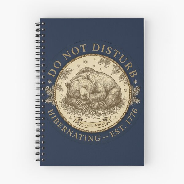 Item preview, Do Not Disturb Hibernating Grizzly Bear Badge designed and sold by CalmCapy Co.