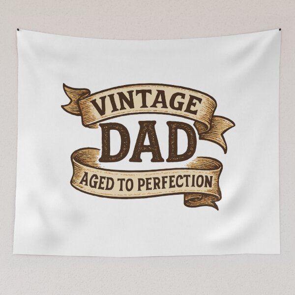 Item preview, Vintage Dad - Aged to Perfection Old School Banner designed and sold by Pineapple-Tree.